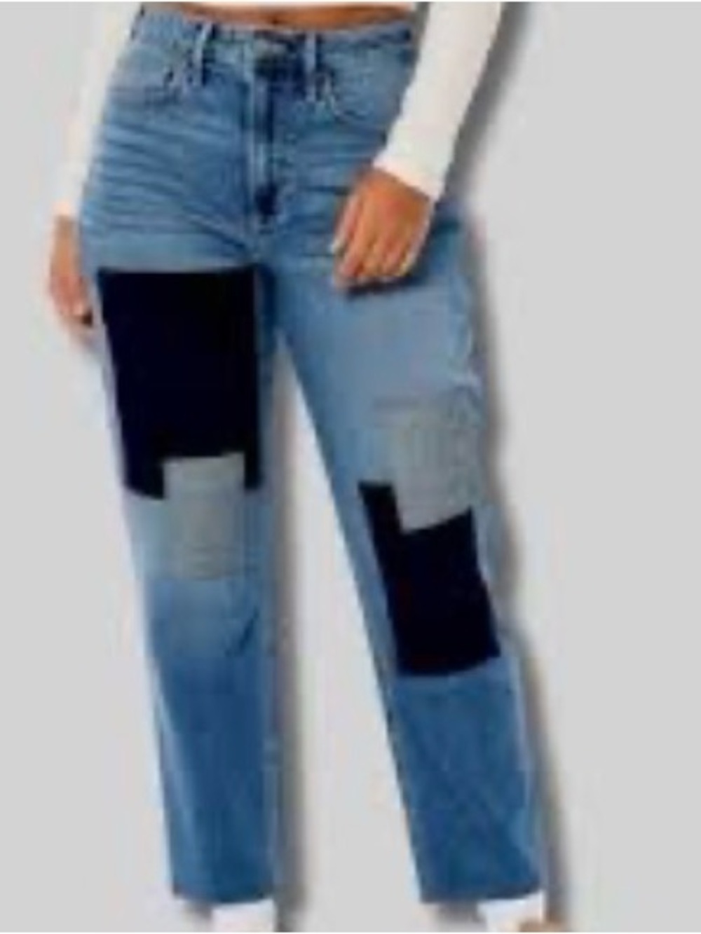 Hollister Blue Vintage High-Rise Straight Jeans